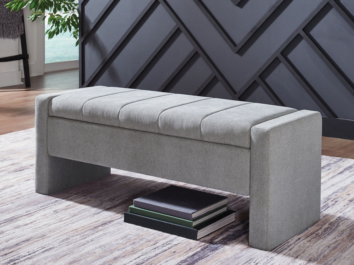 Akselman - Storage Bench - Gray by Ashley – view 2