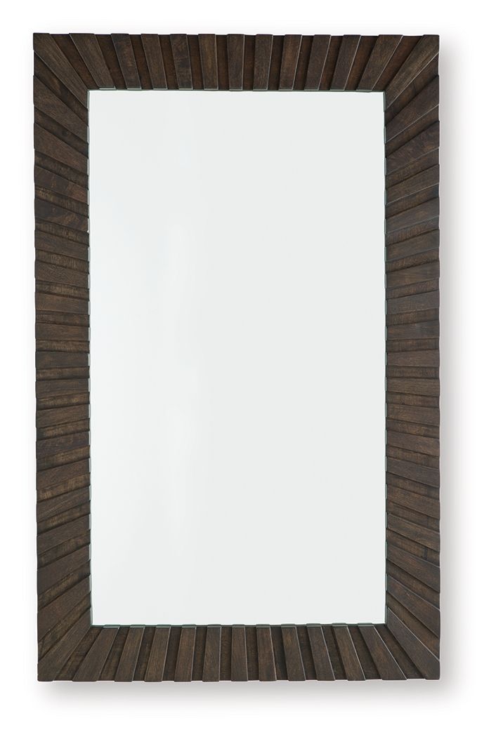 Advin - Accent Mirror - Dark Brown by Ashley – Accent Mirrors