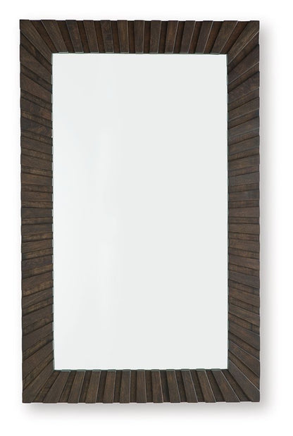Advin - Accent Mirror - Dark Brown by Ashley – Accent Mirrors
