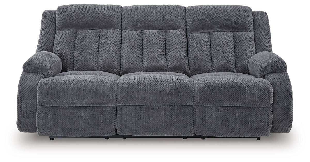 Observation - Reclining Power Sofa With Drop Down Table - Steel by Ashley – view 3