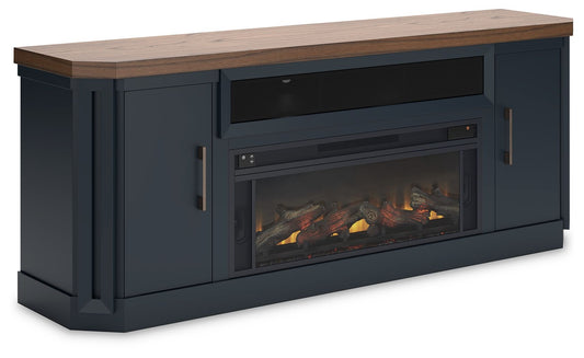 Landocken - 83" TV Stand With Electric Fireplace - Two-tone by Ashley – Fireplace TV Stands