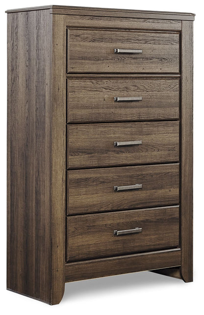 Juararo - Five Drawer Chest - Dark Brown by Ashley – Accent Chests
