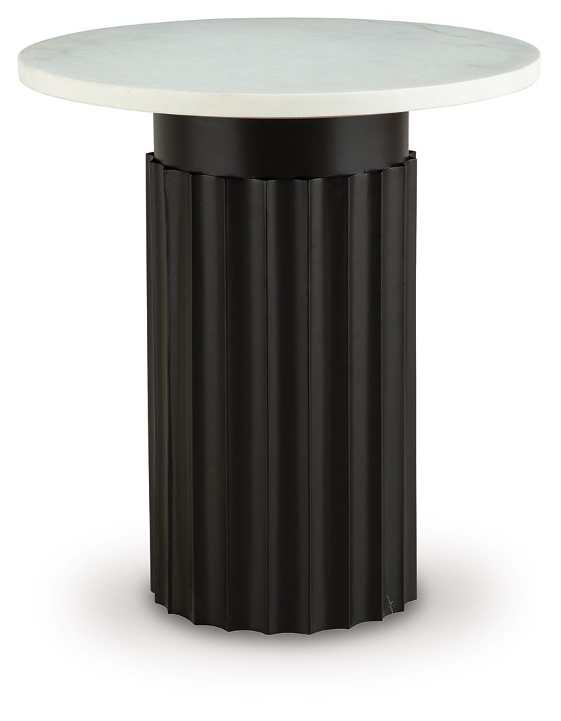 Wainstone - Accent Table - Black / White by Ashley – Accent Tables