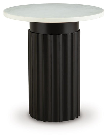 Wainstone - Accent Table - Black / White by Ashley – Accent Tables