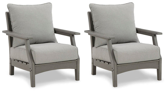 Visola - Lounge Chair With Cushion (Set of 2) - Gray by Ashley – Chair Sets