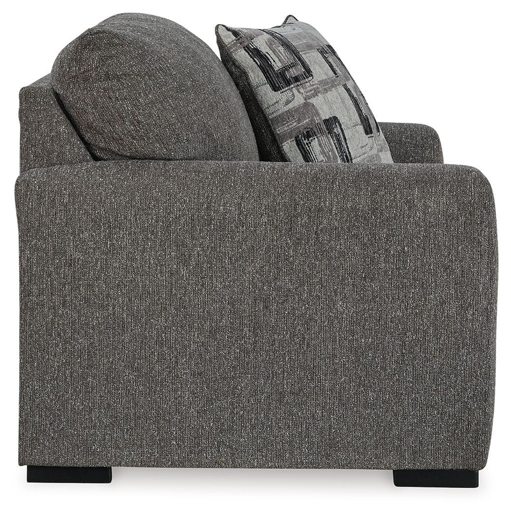 Gardiner - 2 Pc. - Chair And A Half, Ottoman - Pewter by Ashley – view 3