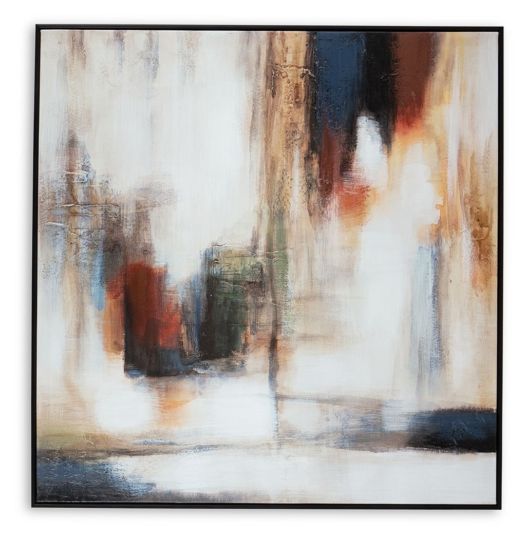 Pigeonford - Wall Art - White / Teal / Gold by Ashley – Canvas Art