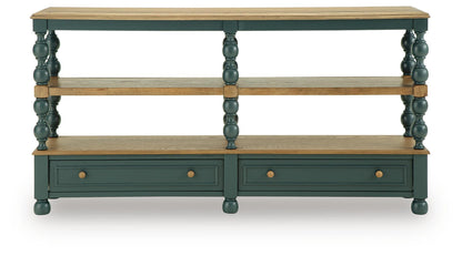 Finnworth - Console Sofa Table - Blue / Brown by Ashley – view 3