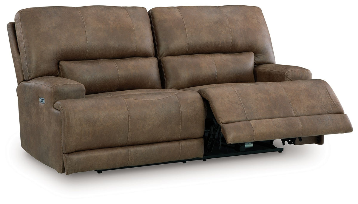 Beckley Place - 2 Seat Power Reclining Sofa With Adjustable Headrest - Earth by Ashley – view 3