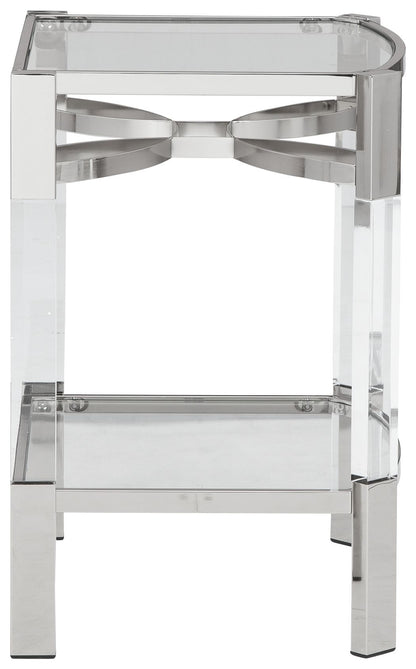 Chaseton - Accent Table - Clear / Silver Finish by Ashley – view 2