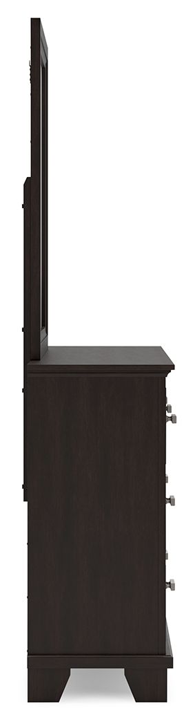 Covetown - Dresser And Mirror - Dark Brown by Ashley – view 3