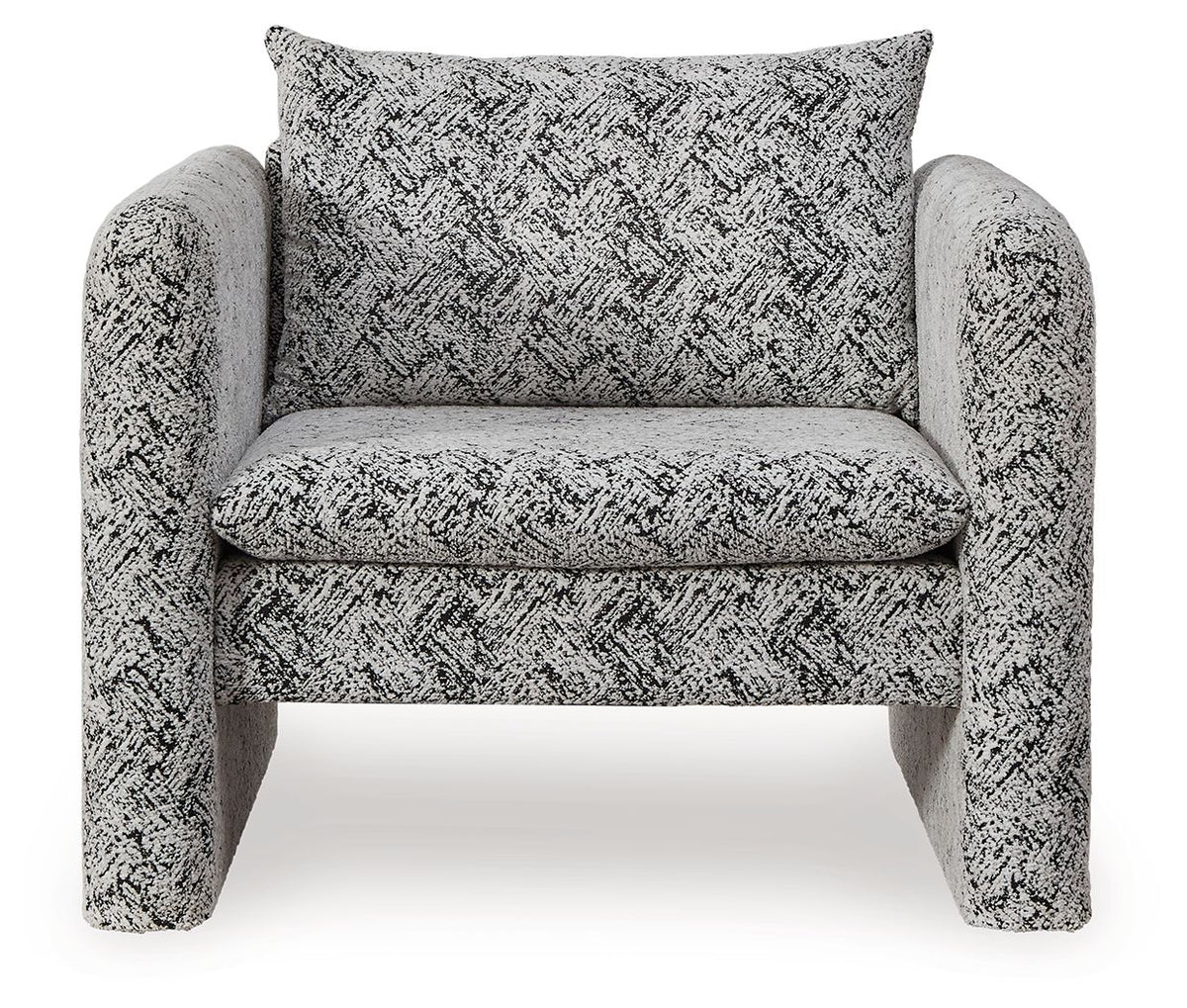 Kenbell - Accent Chair - Black / White by Ashley – view 2