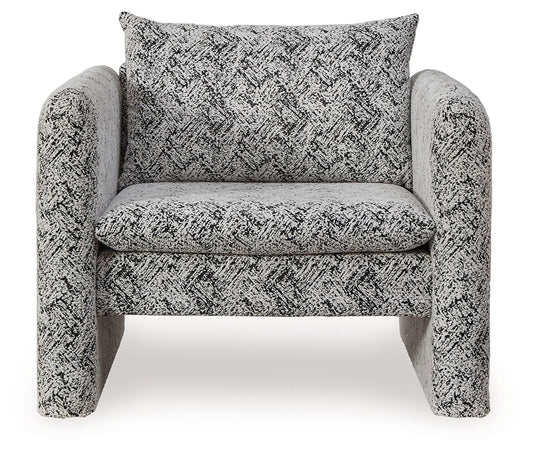 Kenbell - Accent Chair - Black / White by Ashley – view 2