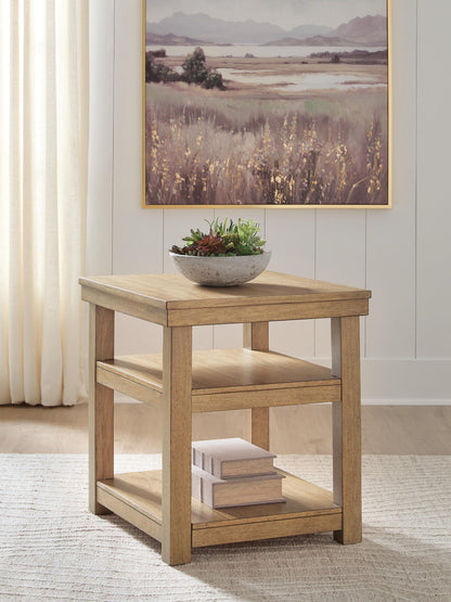 Wittenmyer - Rectangular End Table - Natural / Black by Ashley – view 2