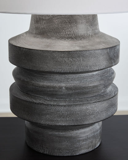 Wahida - Poly Table Lamp - Distressed Black by Ashley – view 3