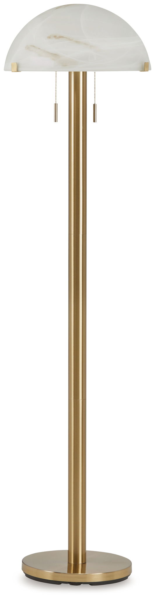 Tobbinsen - Metal Floor Lamp - Brass Finish by Ashley – Floor Lamps