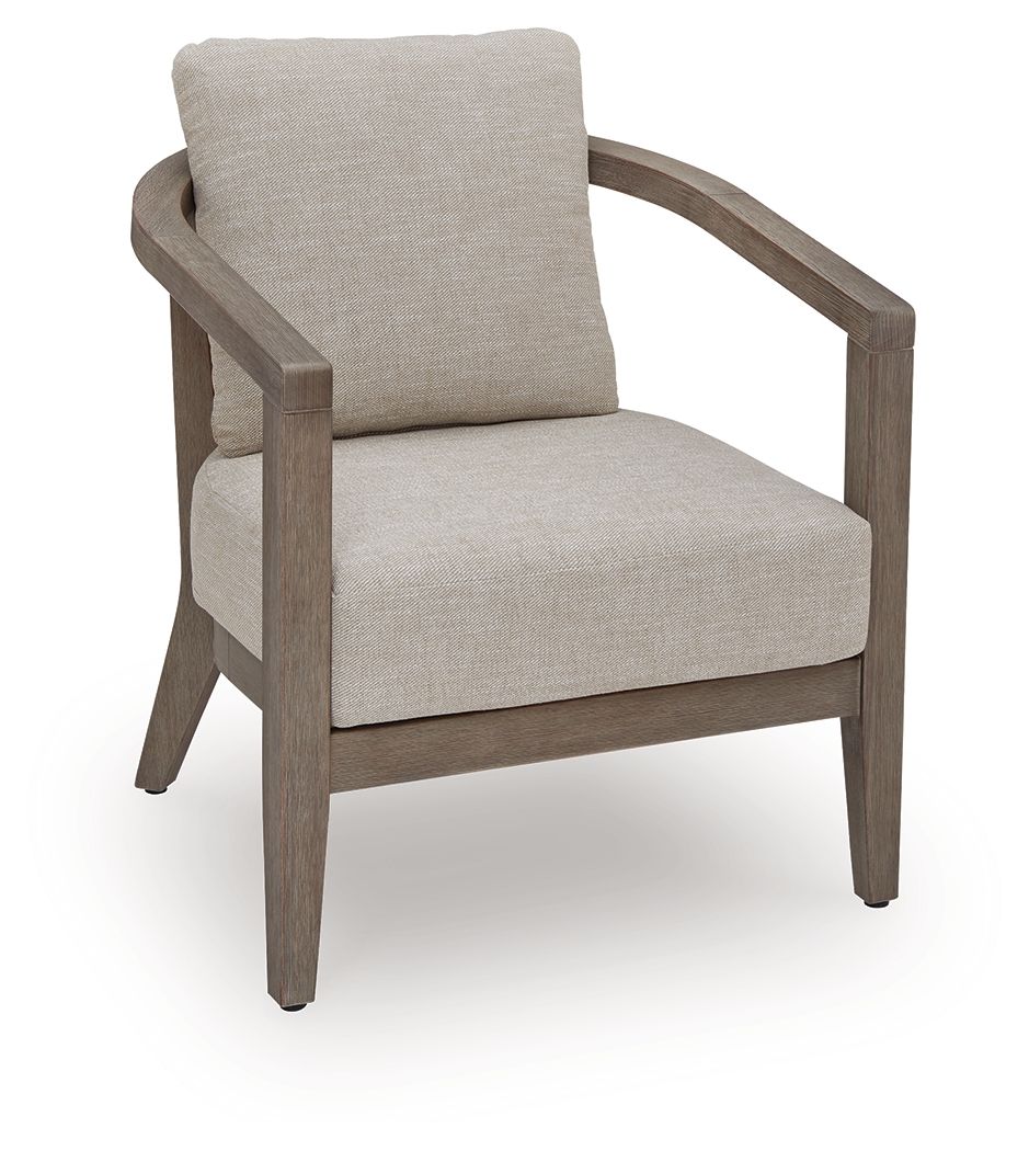 Joy Lagoon - Outdoor Chairs With Cushions/Table (Set of 3) - Beige by Ashley – view 3