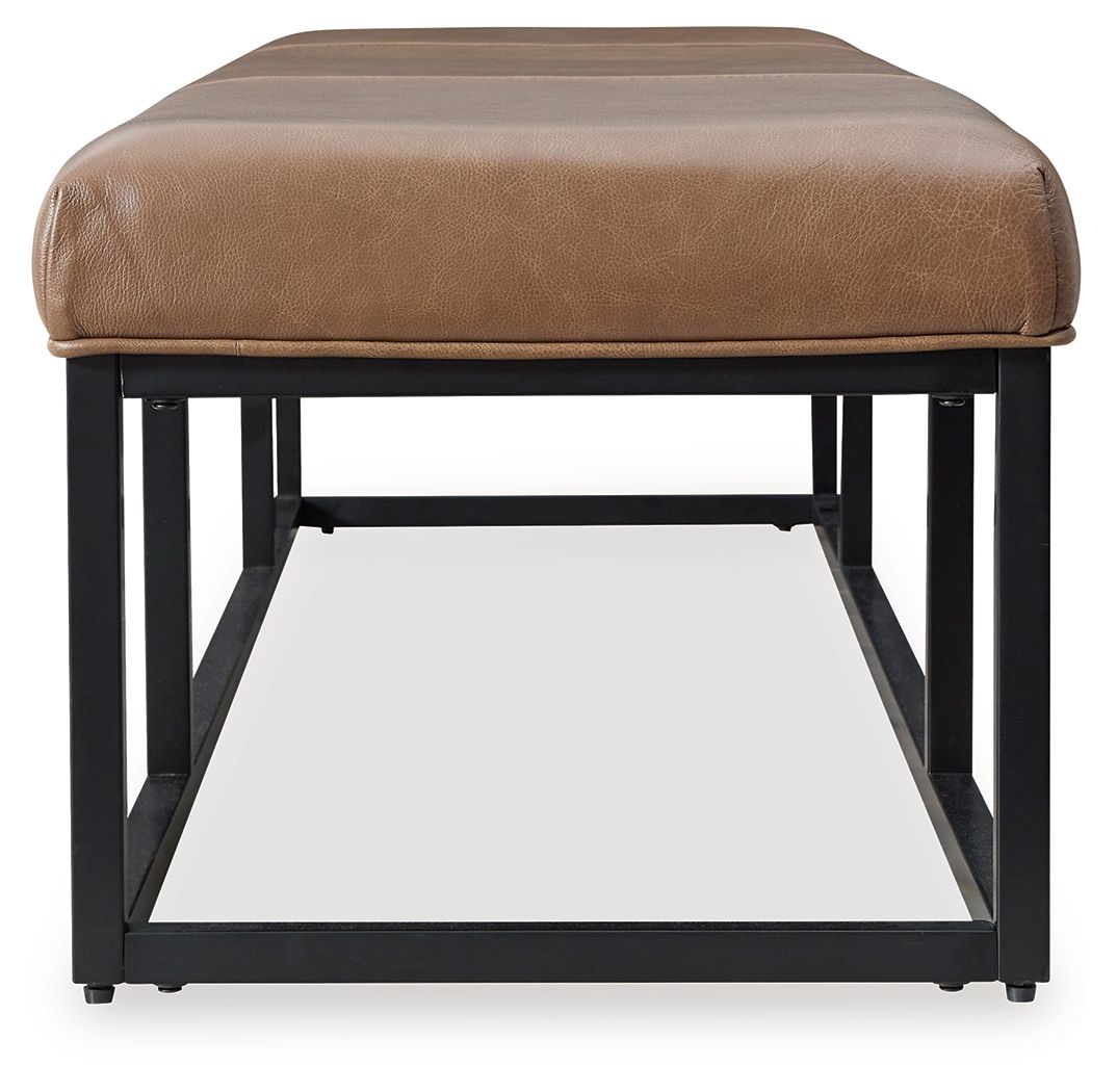 Joston - Accent Bench - Caramel by Ashley – view 3