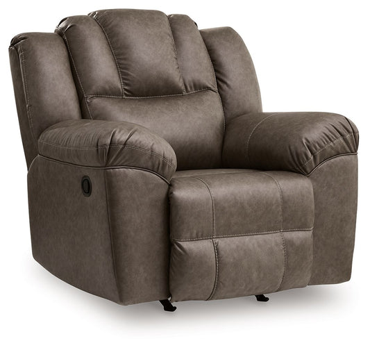 Lowilla - Rocker Recliner - Driftwood by Ashley – Rocker Chairs
