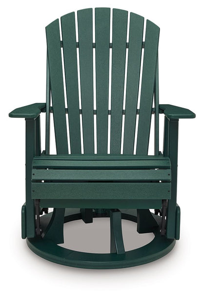 Shell Beach - Swivel Glider Chair - Green by Ashley – view 4
