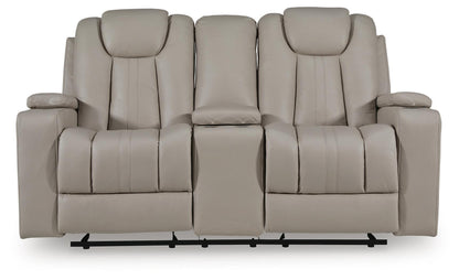 Elevate Edges - Glide Reclining Loveseat With Console - Coin by Ashley – view 2
