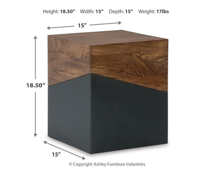 Trailbend - Accent Table - Brown / Gunmetal by Ashley – view 2