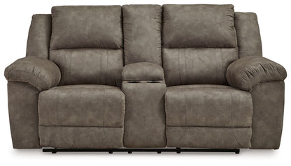 Laresview - Dbl Reclining Loveseat with Console - Fossil by Ashley – view 2