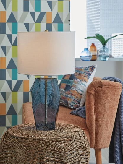 Tallow - Glass Table Lamp - Blue by Ashley – view 3