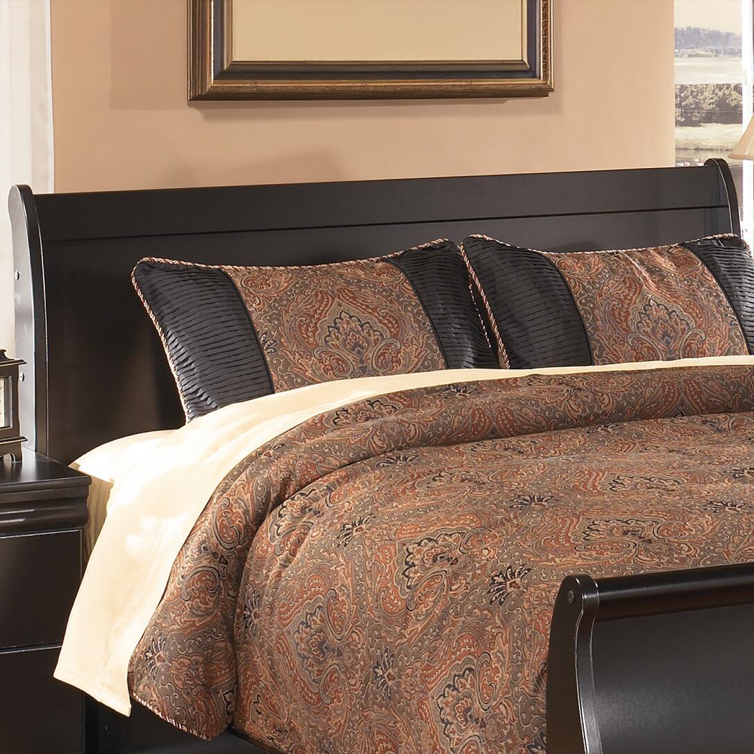Huey Vineyard - Queen Sleigh Headboard - Black by Ashley – view 2