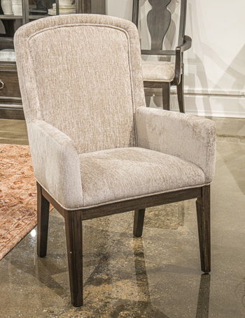 Wickenger - Dining Upholstered Arm Chair (Set of 2) - Light Gray / Dark Brown by Ashley – Chair Sets