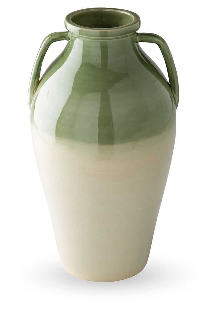 Andorbury - Vase - Green / Beige by Ashley – view 2