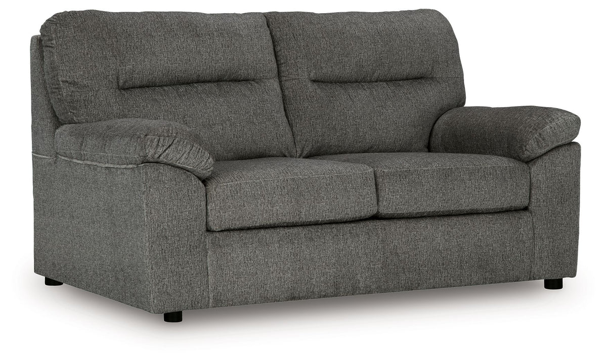 Bindura - Loveseat - Mineral by Ashley – Stationary Loveseats