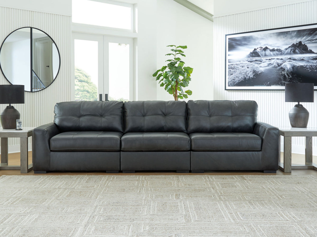 Brindley Pier - 3-Piece Sectional Sofa - Fog by Ashley – view 2