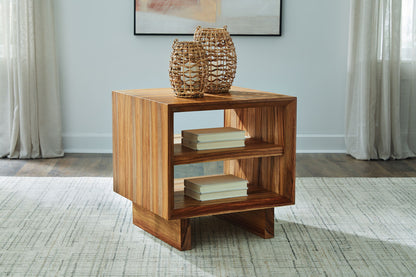 Dressonni - Square End Table - Brown by Ashley – view 2