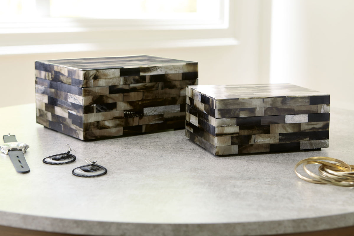 Ellford - Box Set (Set of 2) - Black / Brown / Cream by Ashley – view 4