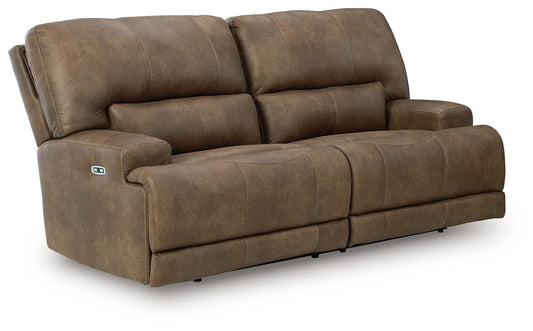 Beckley Place - 2 Seat Power Reclining Sofa With Adjustable Headrest - Earth by Ashley – Reclining Sofas
