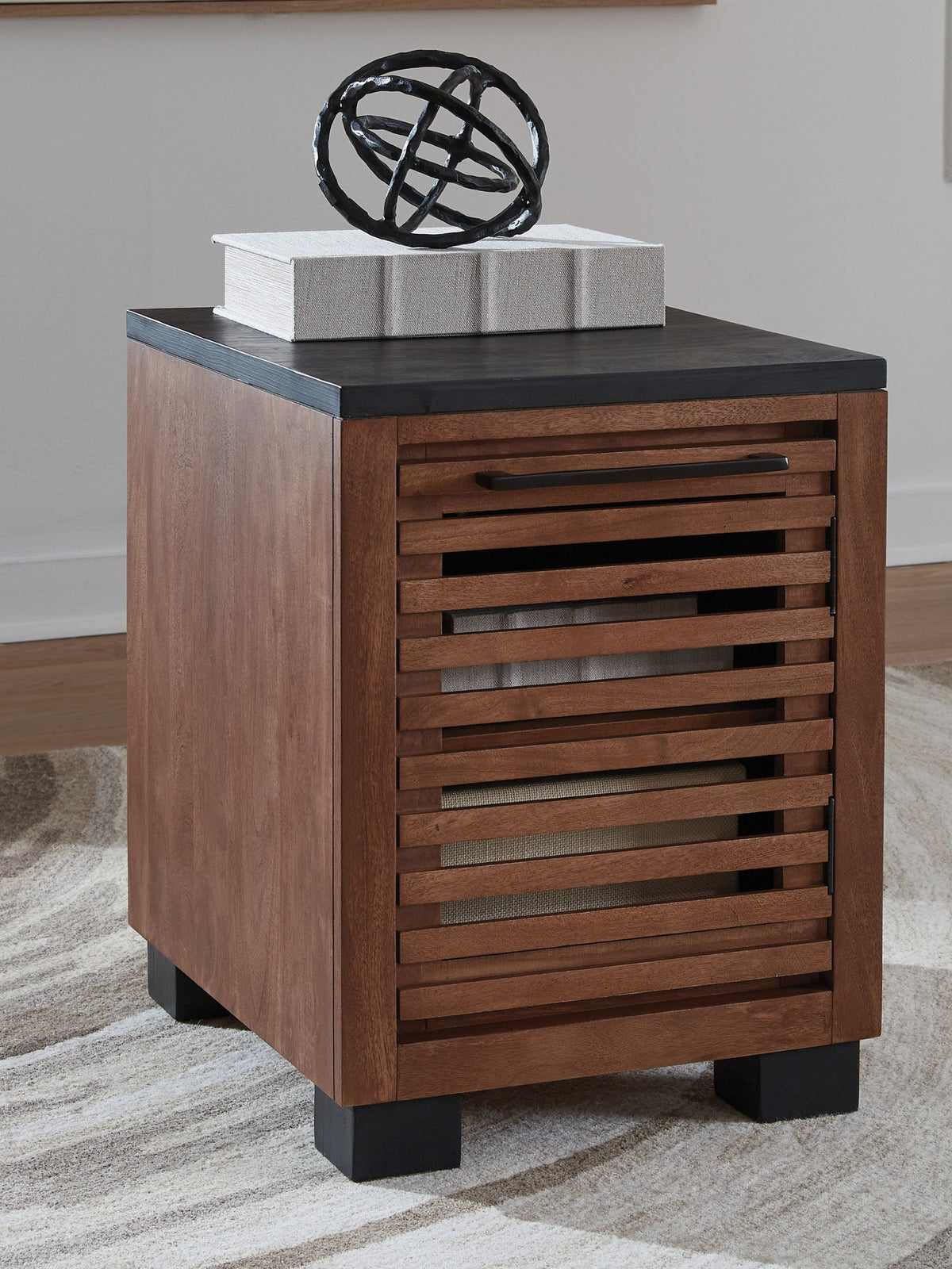 Kallari - Chair Side End Table - Warm Brown / Black by Ashley – view 2