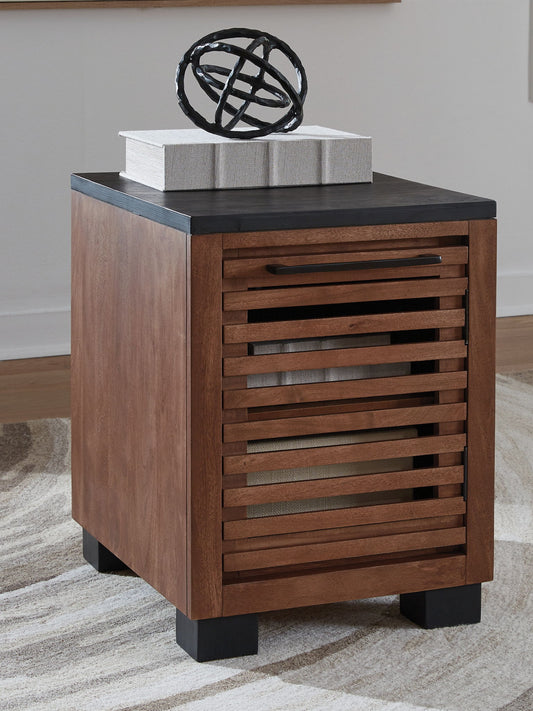 Kallari - Chair Side End Table - Warm Brown / Black by Ashley – view 2