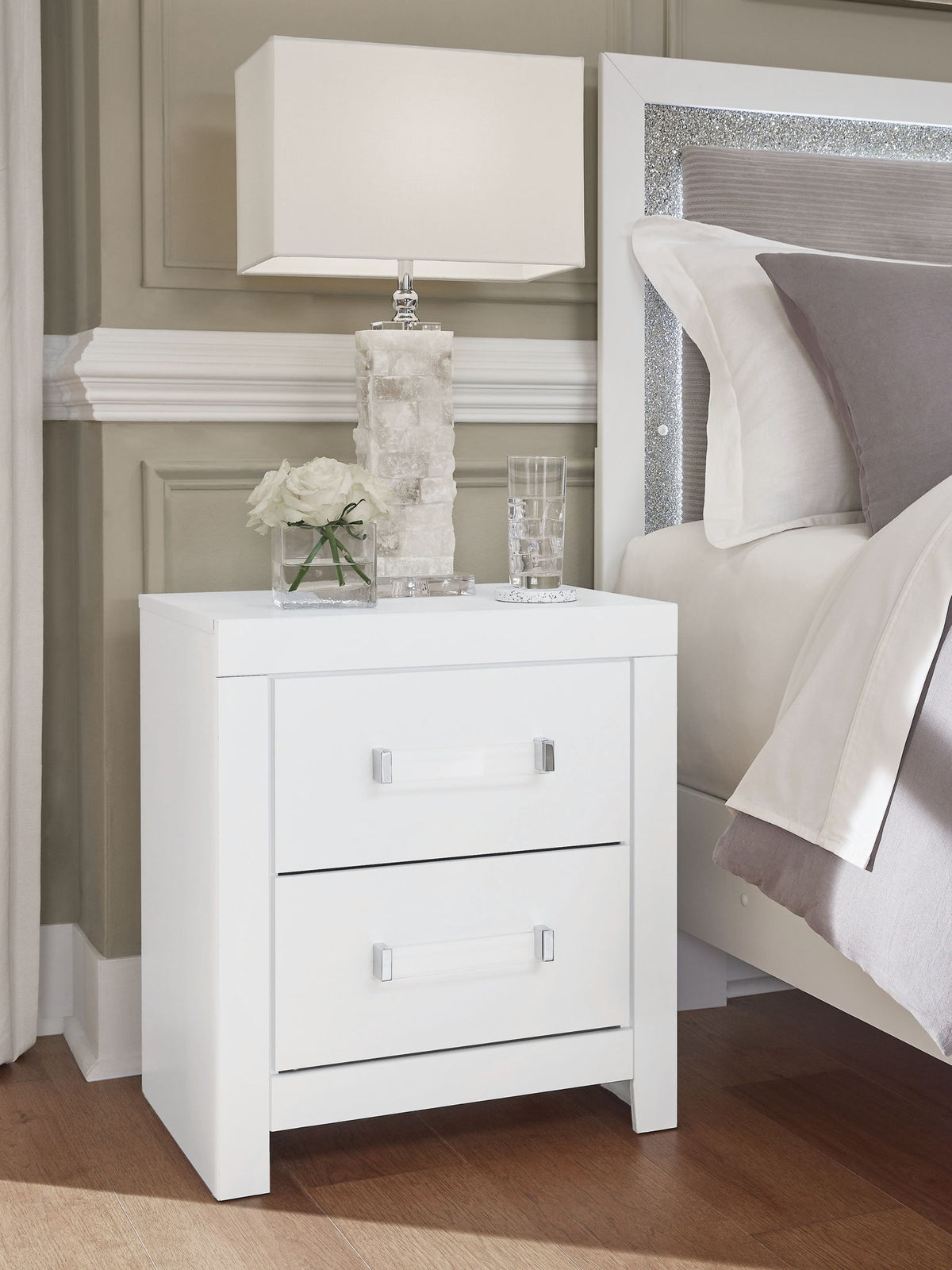 Maeling - Two Drawer Night Stand by Ashley – view 3
