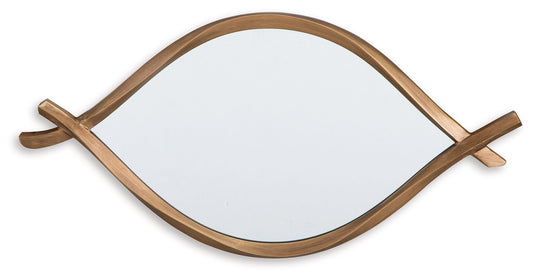 Bartner - Accent Mirror - Antique Gold Finish by Ashley – Accent Mirrors