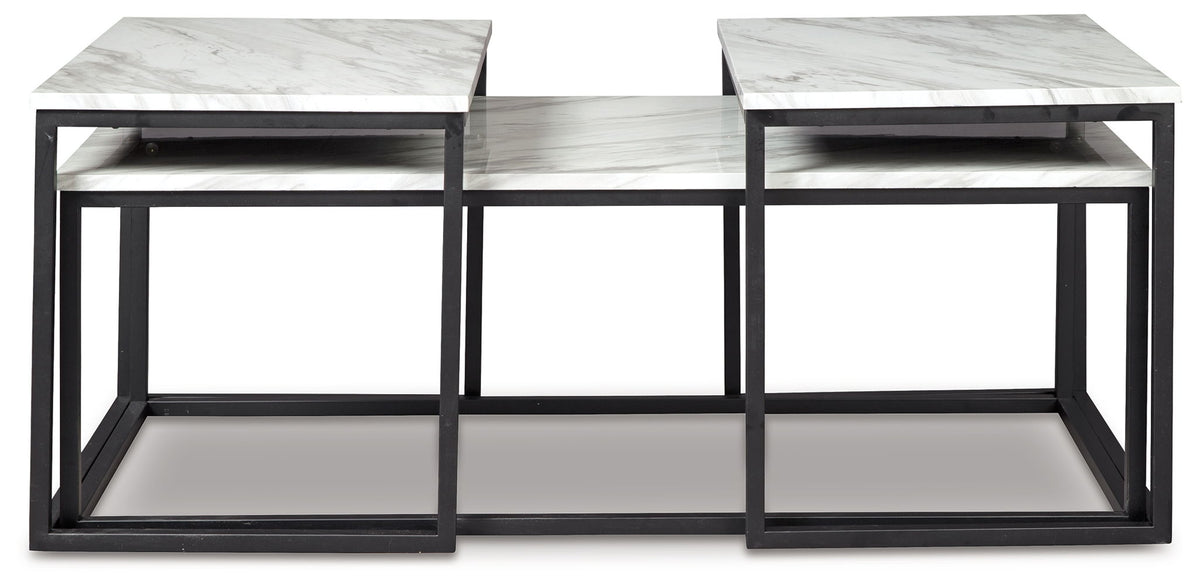 Donnesta - Occasional Table Set (Set of 3) - Gray / Black by Ashley – view 3