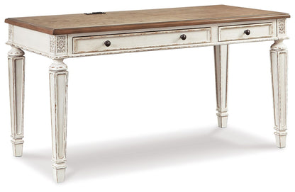 Realyn - Home Office Desk - Light Brown by Ashley – Computer Desks
