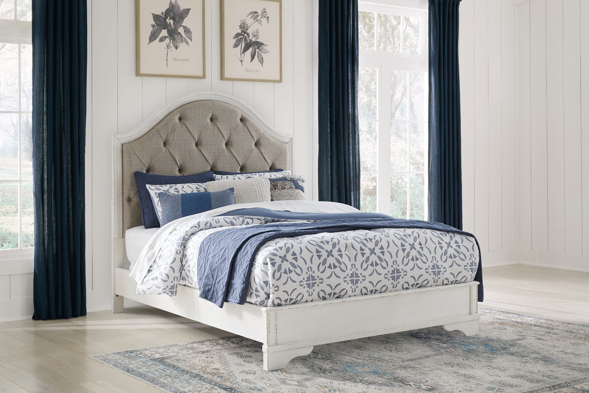 Blendon - Queen Upholstered Panel Bed - Rustic Brown by Ashley – view 3