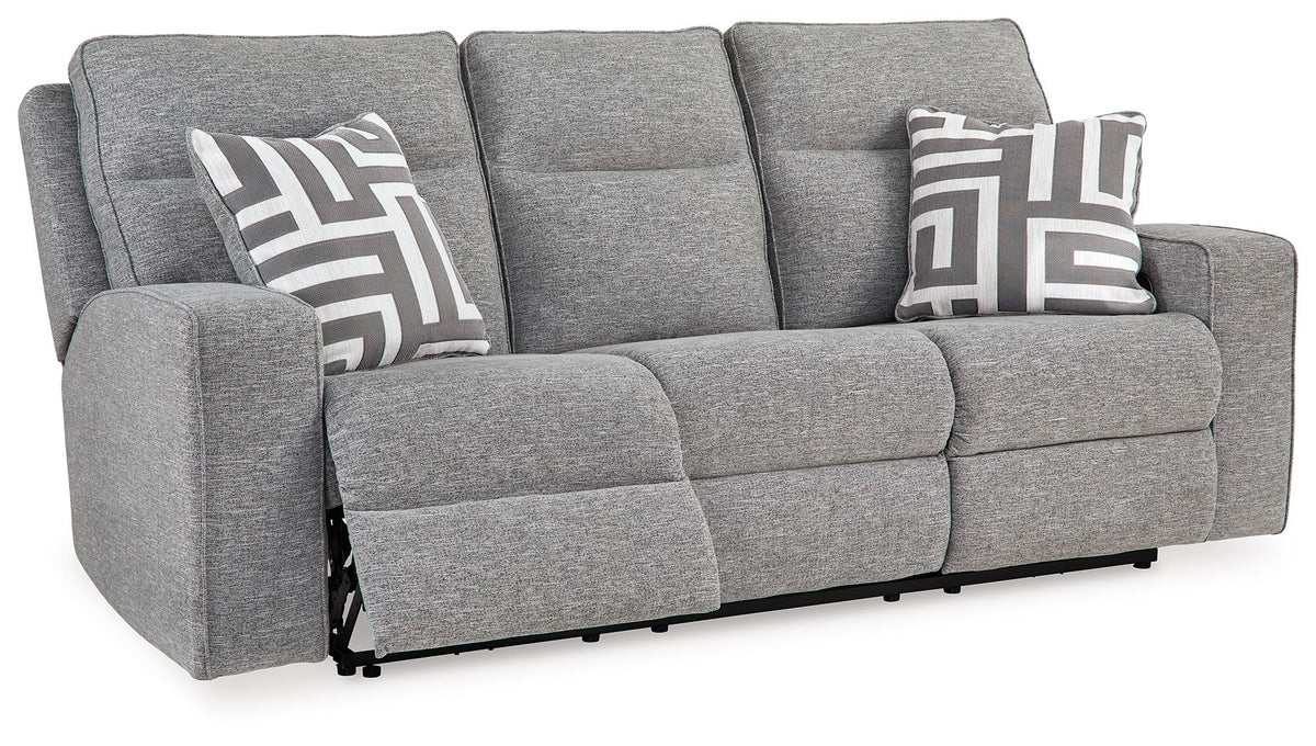Biscoe - Power Reclining Sofa With Adj Headrest - Pewter by Ashley – view 3