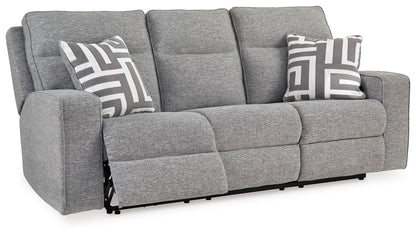 Biscoe - Power Reclining Sofa With Adj Headrest - Pewter by Ashley – view 3