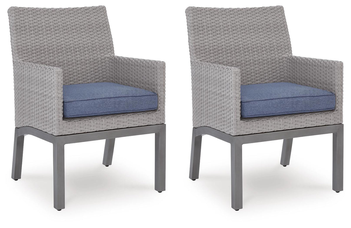 Half Moon Beach - Arm Chair With Cushion (Set of 2) - Blue / Gray by Ashley – Chair Sets