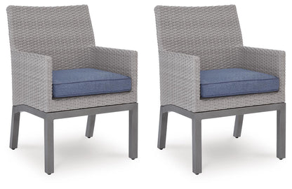 Half Moon Beach - Arm Chair With Cushion (Set of 2) - Blue / Gray by Ashley – Chair Sets