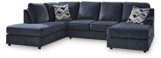 Albar Place - 2-Piece Sectional With Raf Sofa Chaise - Cobalt by Ashley – Stationary Sectionals