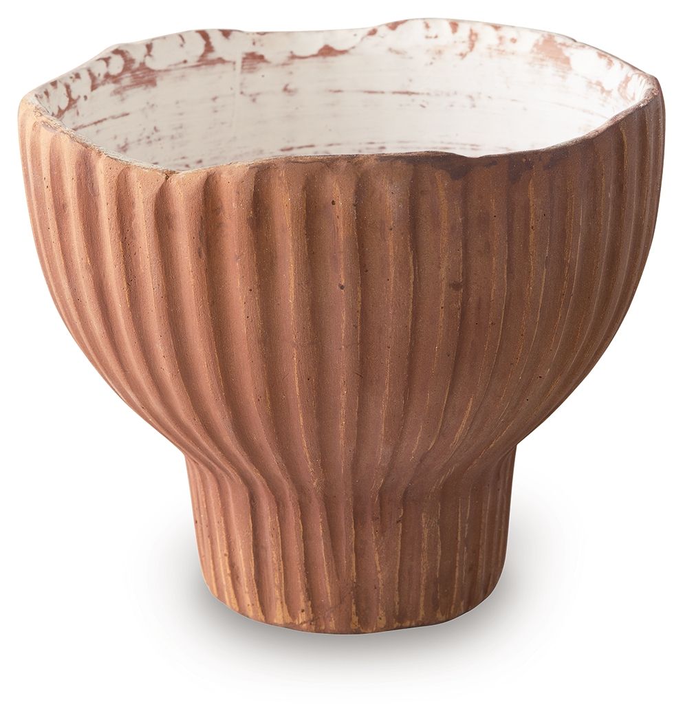 Orban - Vase - Sienna / White by Ashley – Vases & Jars
