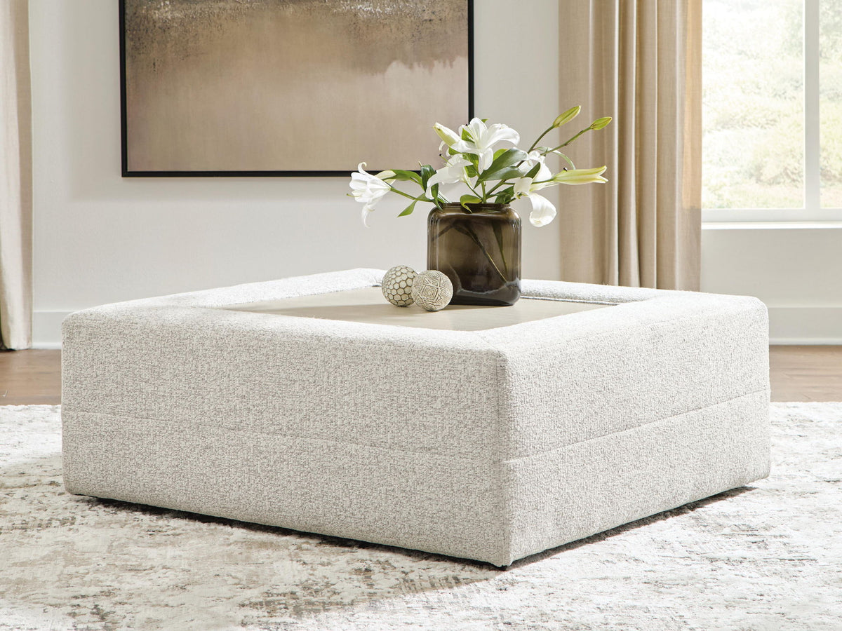 Ashbourne Estate - Oversized Accent Ottoman - Snowstone by Ashley – view 4